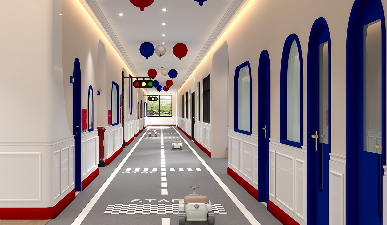 幼兒園室內裝修設計案例_走廊